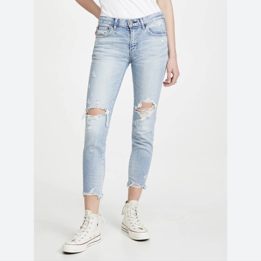 Moussy Vintage Altawoods Skinny Denim Jeans in Light Blue 26